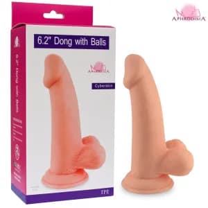ФАЛЛОИМИТАТОР 6" DONG WITH BALLS FLESH рабочая длина- 11,5см, максимальный диаметр- 3,5 см