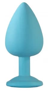 Анальная пробка Emotions Cutie Large Turquoise pink crystal длина: 9 Макс ширина: 4,2