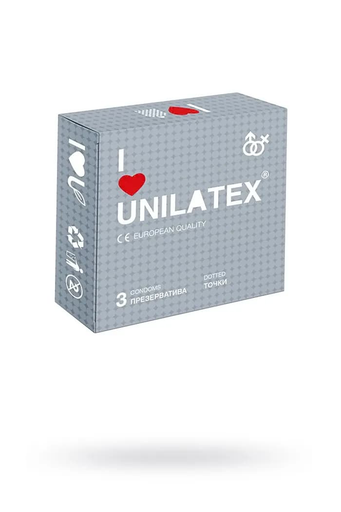ПРЕЗЕРВАТИВЫ UNILATEX DOTTED С ТОЧКАМИ №3