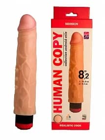 ВИБРАТОР РЕАЛИСТИК "HUMAN COPY" L 216 мм D 45 мм киберкожа арт. 600903