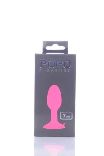 Анальная втулка TOYFA POPO Pleasure, со стальным шариком внутри, силикон, розовая, 10,5 см