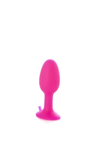 Анальная втулка TOYFA POPO Pleasure, со стальным шариком внутри, силикон, розовая, 10,5 см