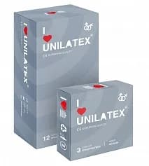 ПРЕЗЕРВАТИВЫ UNILATEX "RIBBED" с рифленой поверхностью, 12 шт., +3