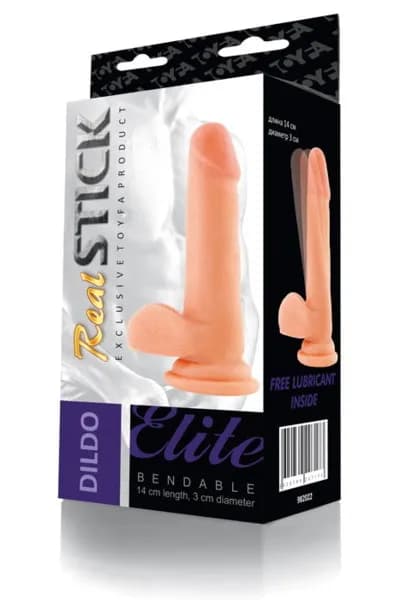 982022 Фаллоимитатор на присоске TOYFA RealStick Elite, TPR, телесный, 18,3 см