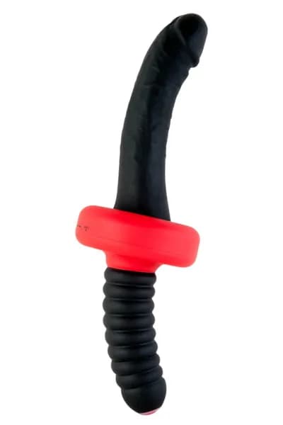 ВИБРАТОР 14 СМ, 10 режимов ЧЕРНЫЙ СИЛИКОН TOYFA Black&amp;Red