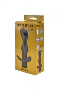 АНАЛЬНАЯ ПРОБКА С ВИБРАЦИЕЙ SPICE IT UP PASSION DARK GREY 