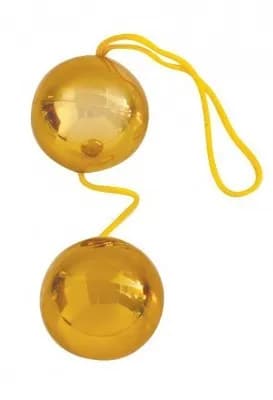 Шарики вагинальные BALLS золотые D 35 мм, вес 50 г 