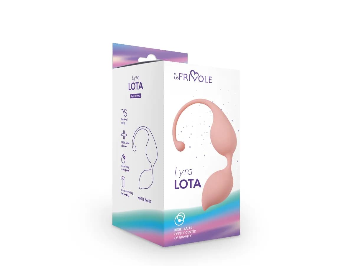Вагинальные шарики Lota, Диаметр: 3см цвет персиковый (LYRA)
