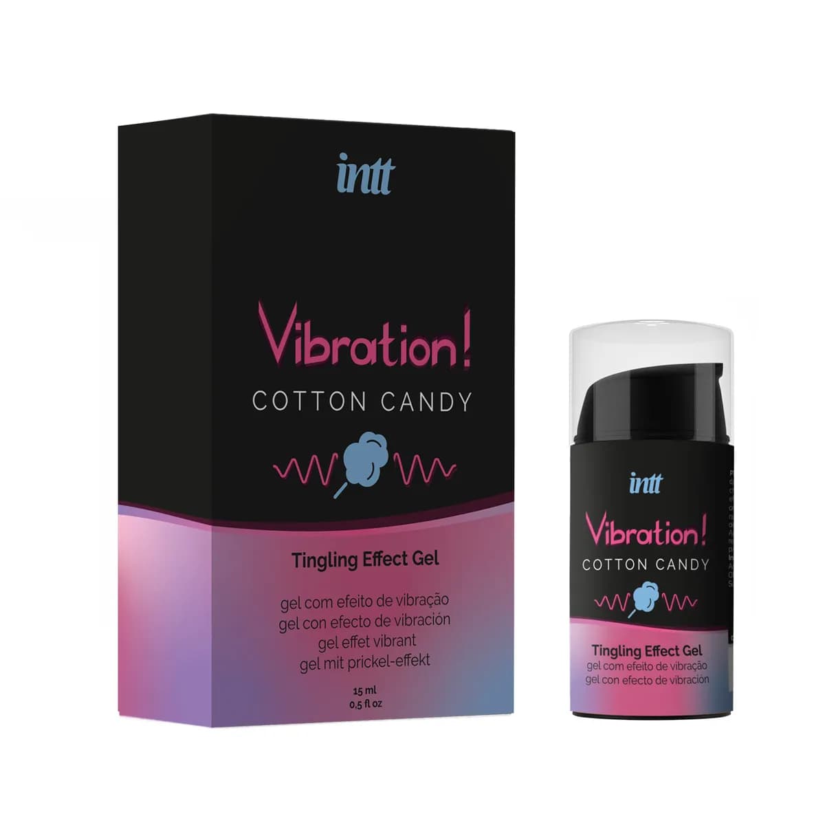 Увлажняющий гель Жидкий вибратор Cotton Candy, 15 мл Intt Cosmetics