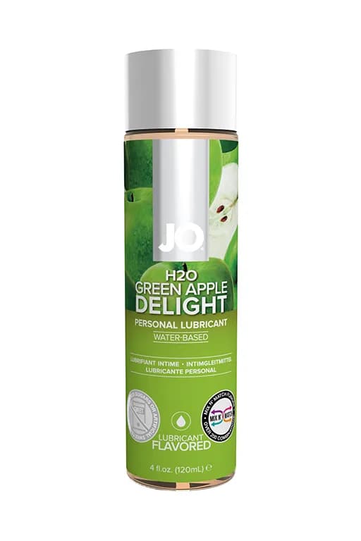 Вкусовой лубрикант "Зеленое яблоко" / JO Flavored Green Apple H2O 4oz - 120 мл.