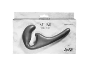 БЕЗРЕМНЕВОЙ АНАЛЬНЫЙ СТРАПОН NATURAL SEDUCTION BLACK Общая длина - 20,5 см, диаметр рабочей части - 2,5 см