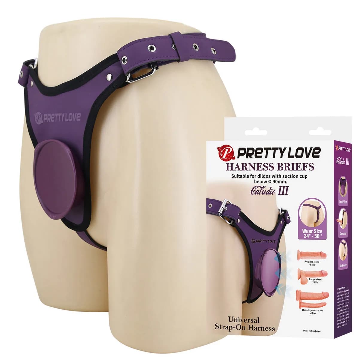 Трусы HARNESS BRIEFS, фиолетовые Pretty Love