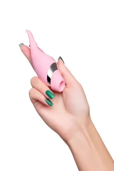 МНОГОФУНКЦИОНАЛЬНЫЙ СТИМУЛЯТОР ЭРОГЕННЫХ ЗОН FLOVETTA BY TOYFA DAHLIA, СИЛИКОН, РОЗОВЫЙ, 14 СМ