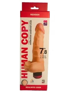Вибратор реалистик HUMAN COPY, L 190 мм D 45 мм киберкожа 