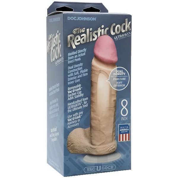 Реалистик Ultra Skin 8 Realistic Cock DJ Doc Johnson, длина 22.40 см, диаметр 5.00 см 