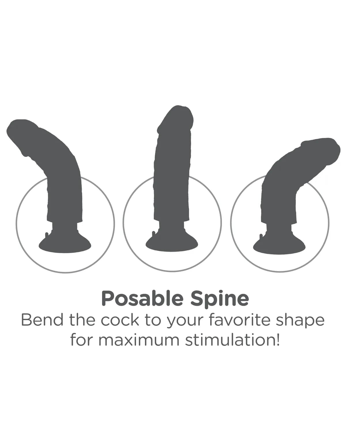 Вибромассажер реалистик на присоске 3 в 1, 7 Vibrating Cock