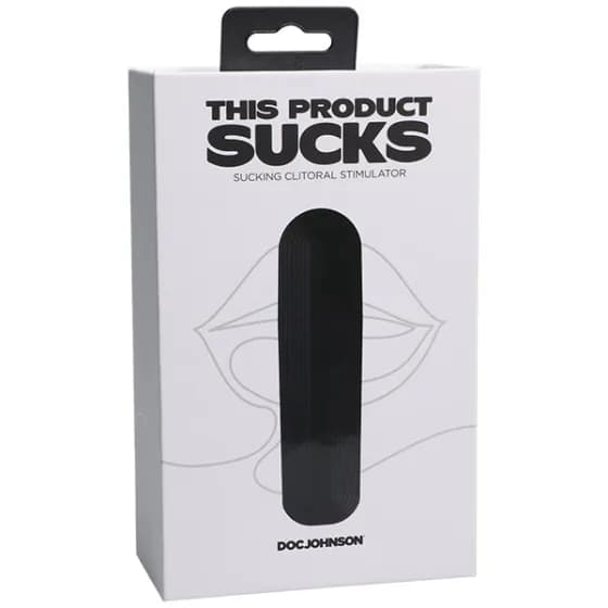 Вакуумный клиторальный стимулятор This Product Sucks, чёрный DJ Doc Johnson, длина 10.80 см 