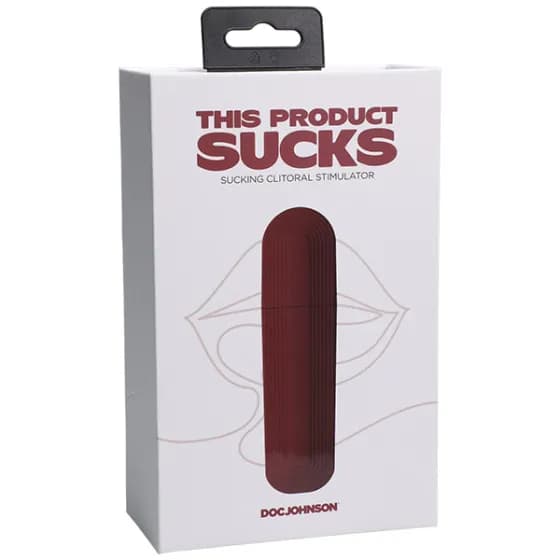 Вакуумный клиторальный стимулятор This Product Sucks, красный DJ Doc Johnson, длина 10.80 см