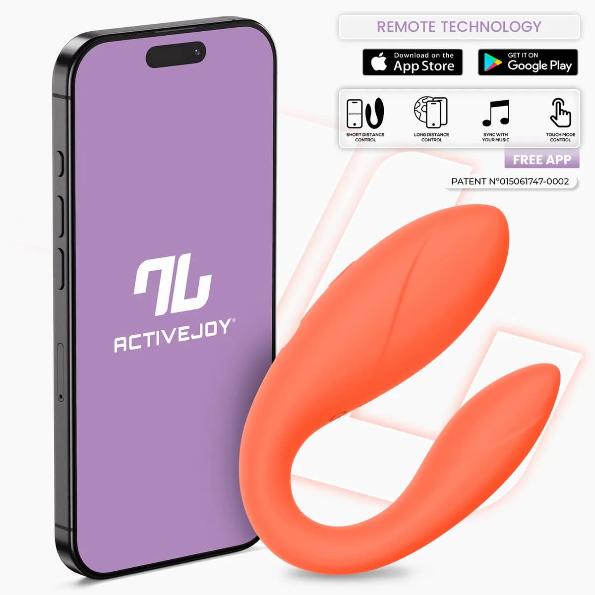 Интерактивный вибростимулятор для пар Couple Toy Salmon IntoYou, c вибрацией, длина 9.20 см, диаметр 3.30 см