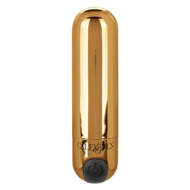 Вибропуля в чехле для хранения RECHRG HIDEAWAY BULLET - GOLD 10 режим вибрации