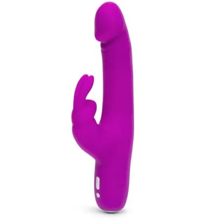 Вибратор Happy Rabbit Slimline Realistic перезаряжаемый, фиолетовый