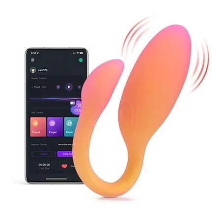 Вибратор Magic Motion Flamingo Max оранжевый сочетает функции тренажёра Кегеля и вибратора