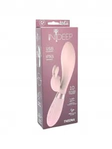 ПЕРЕЗАРЯЖАЕМЫЙ ВИБРАТОР INDEEP PRO THEONA PINK 10 уникальных режимов вибрации