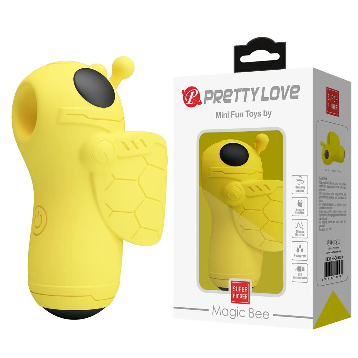 Вакуумный мини-стимулятор на палец Magic Bee Baile Pretty Love, длина 6.90 см