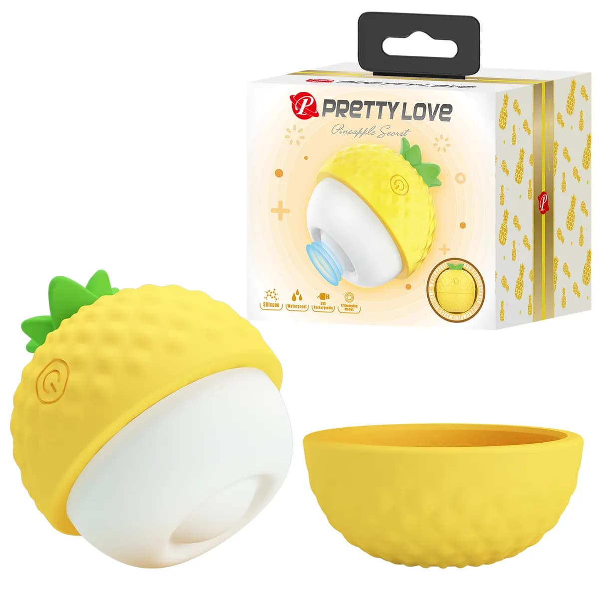 Мини-стимулятор Pineapple Secret, жёлтый Baile Pretty Love, длина 5.70 см 
