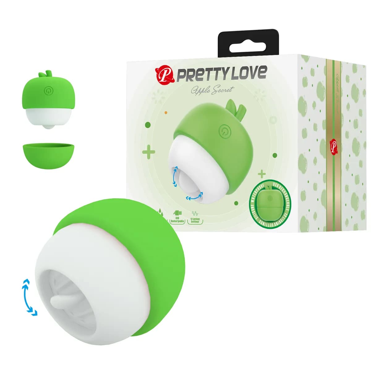 Мини-стимулятор Apple Secret, зелёный Baile Pretty Love, длина 5.90 см