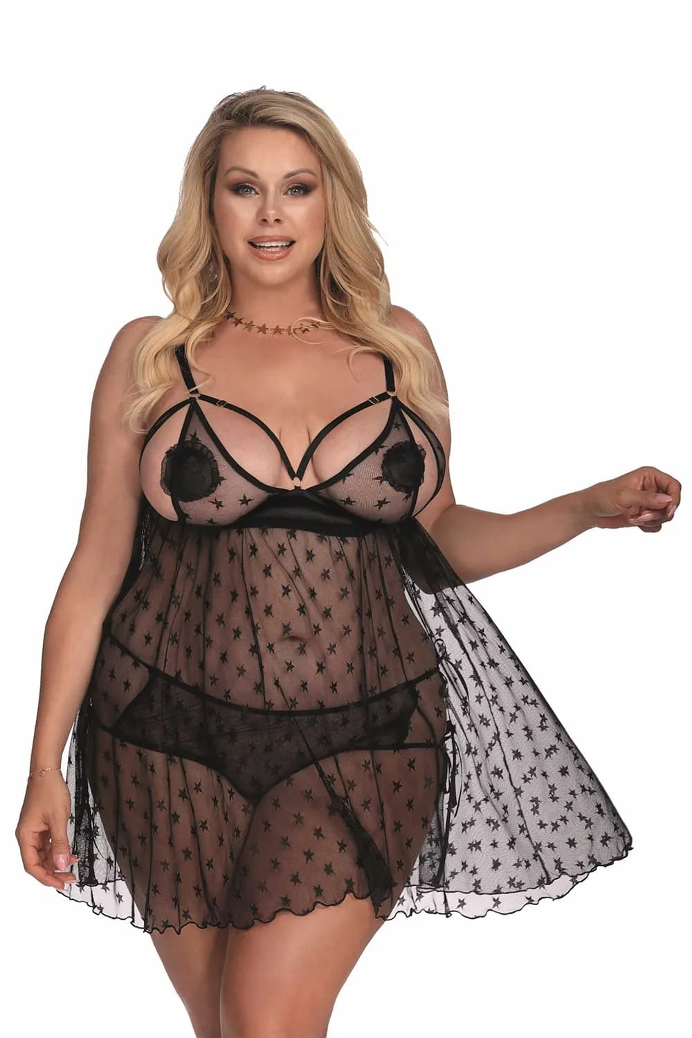 Слегка расклешенная сорочка Yulia XL\XXL, 3XL\4XL, 5XL\6XL
